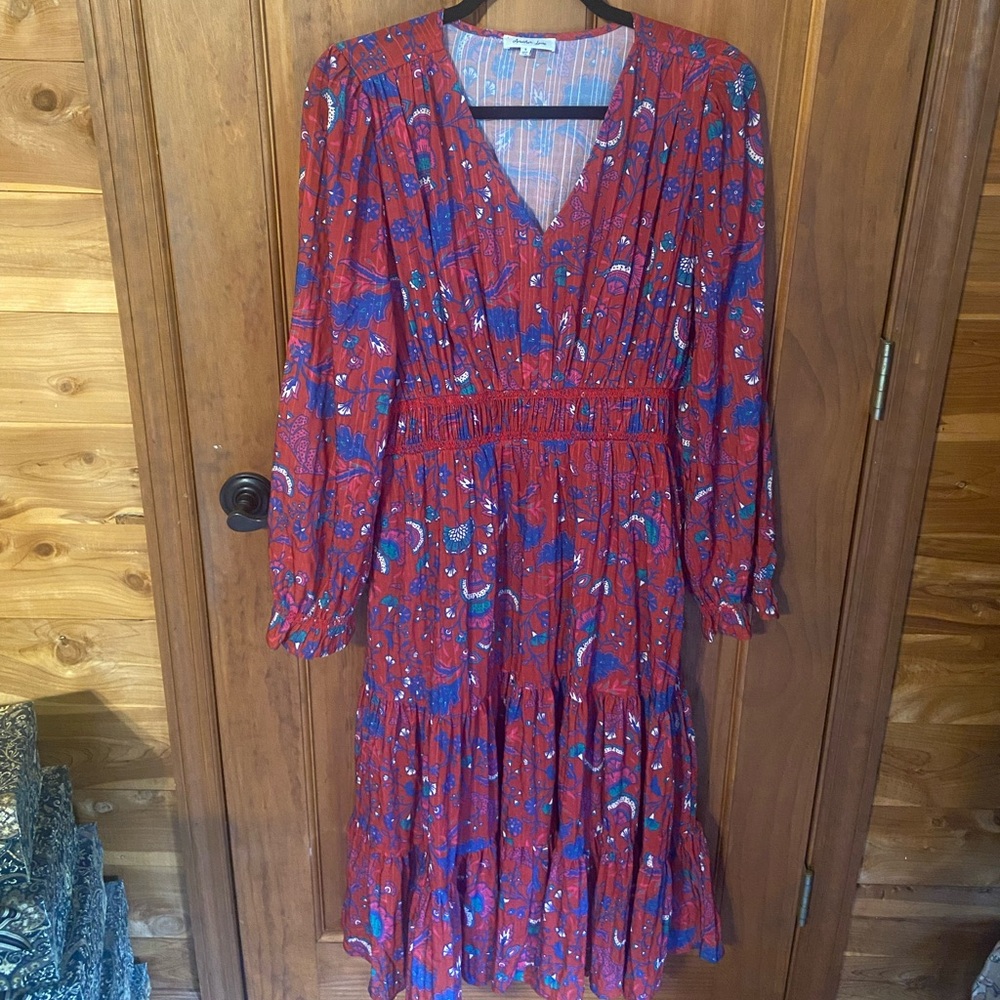 Another Love Red Bishop Sleeve Sundress